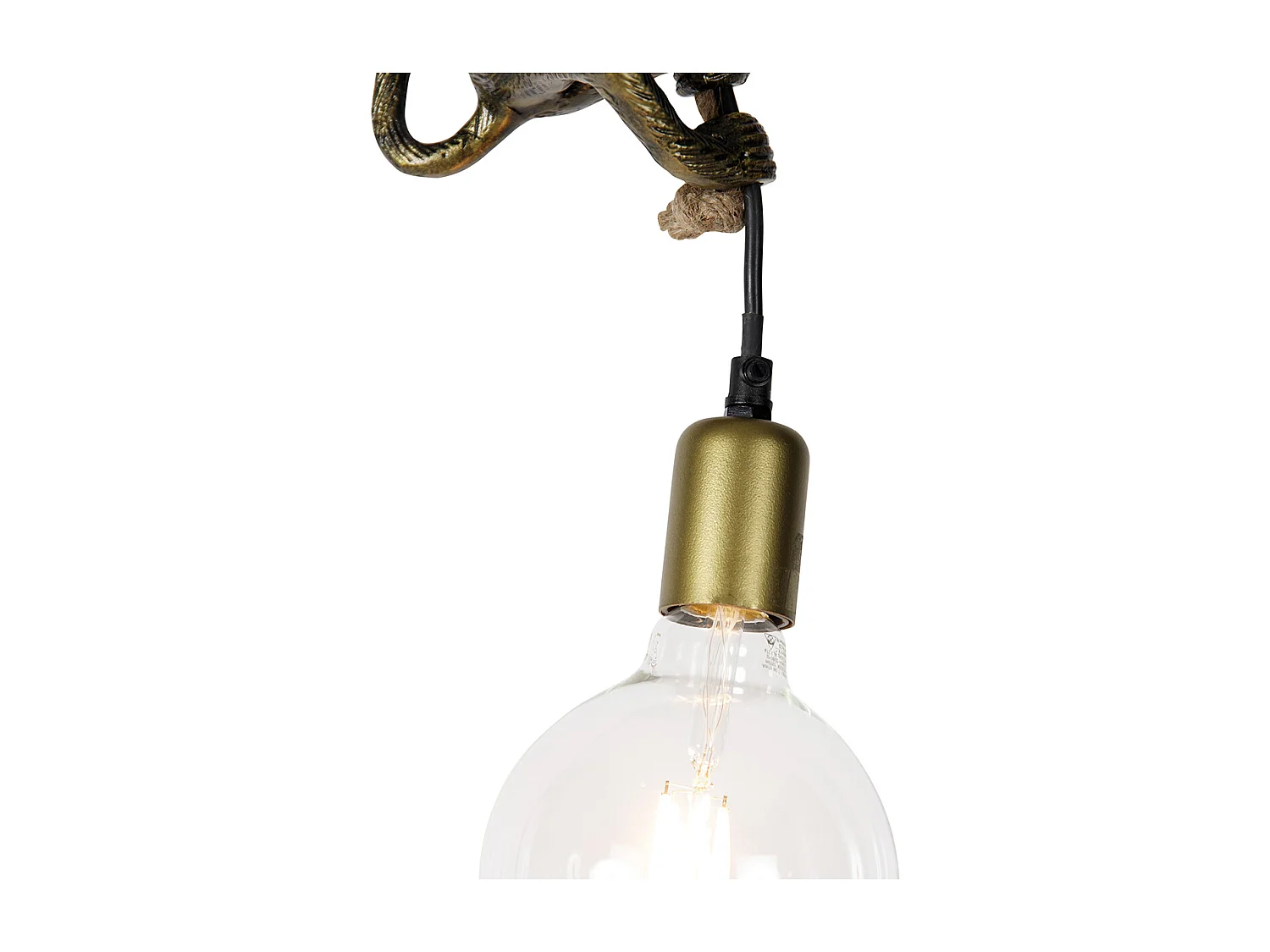 Suspension classique dorée avec corde - Animal Monkey