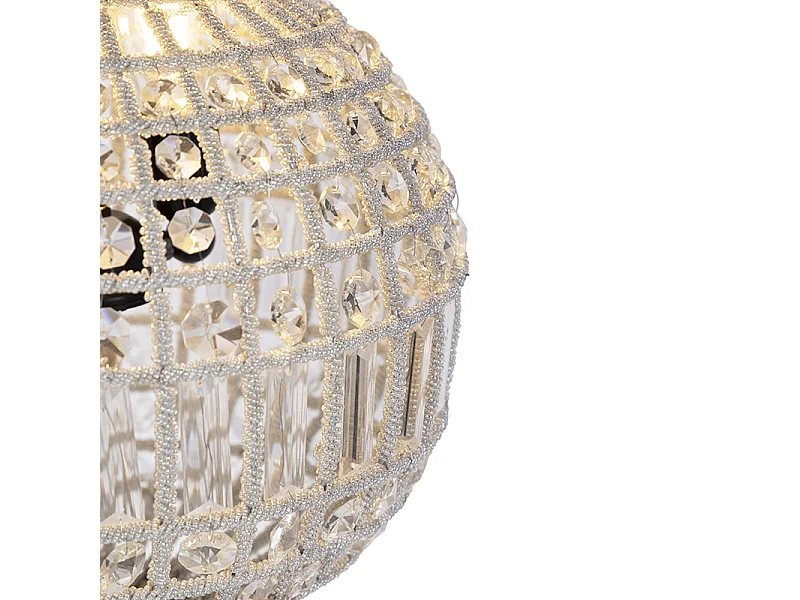 Suspension Art Déco cristal avec or 35 cm - KASBAH