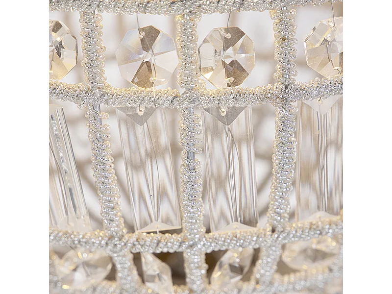 Suspension Art Déco cristal avec or 35 cm - KASBAH