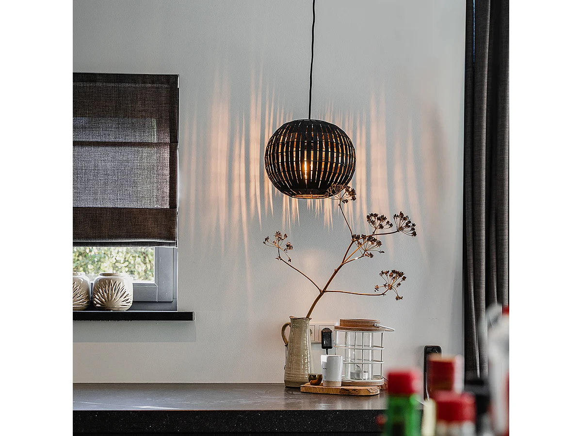 Suspension moderne noire 30 cm - Zoë