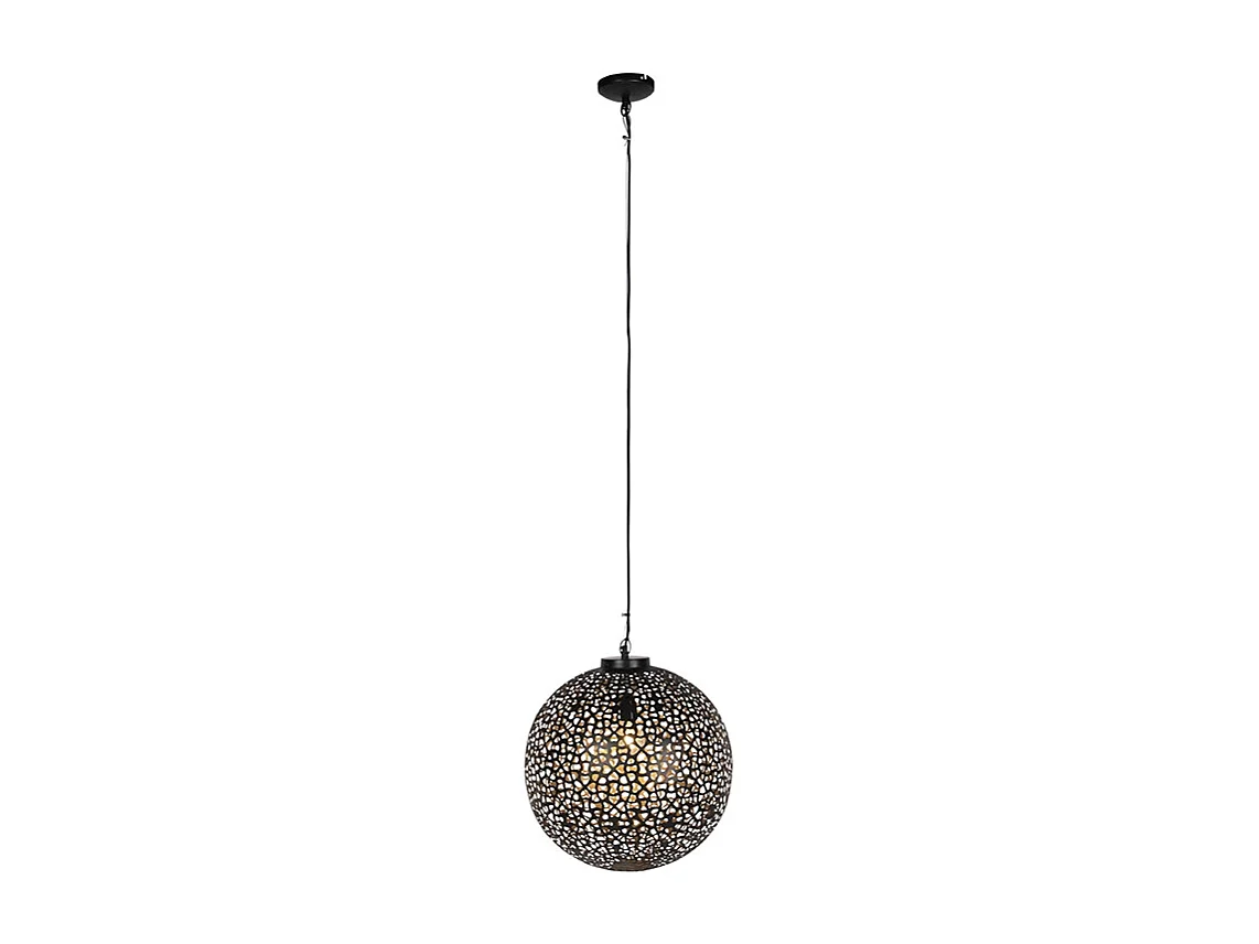 Suspension orientale noire avec dorure 45 cm - Radiante