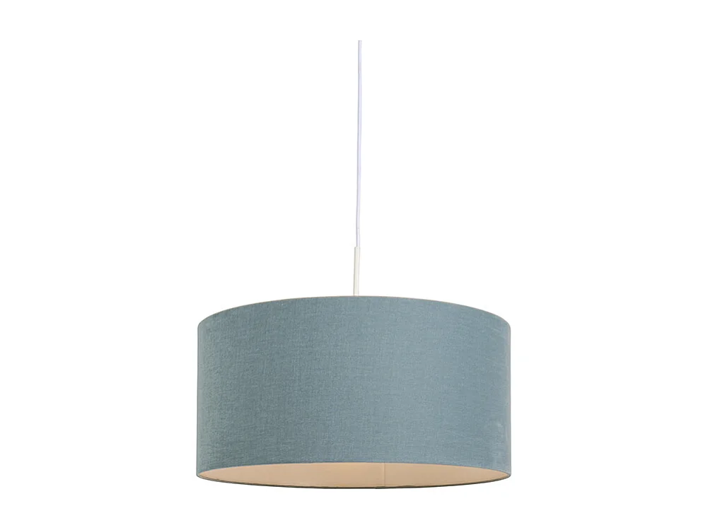 Suspension blanche avec abat-jour bleu 50 cm - Combi 1