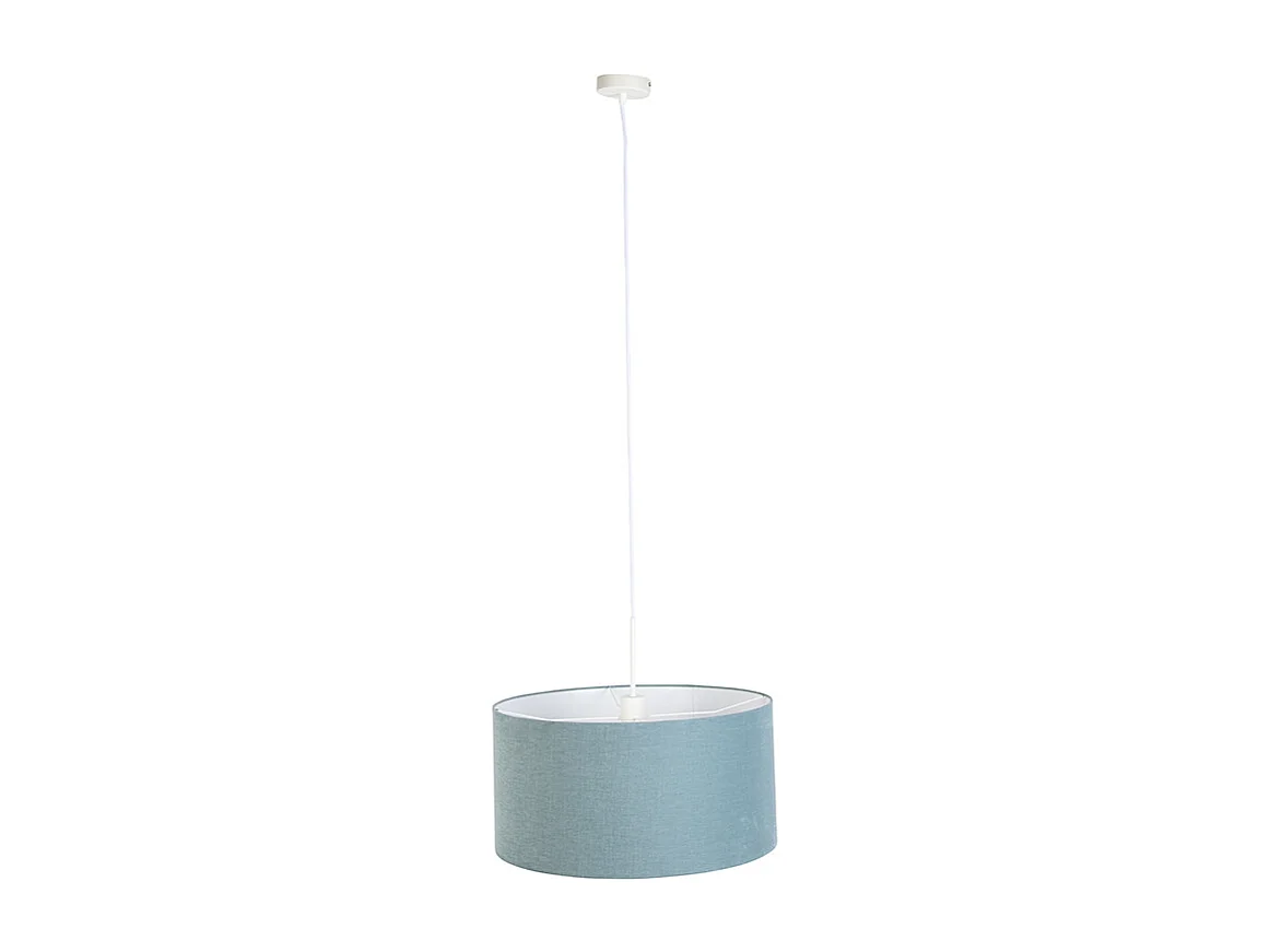 Suspension blanche avec abat-jour bleu 50 cm - Combi 1
