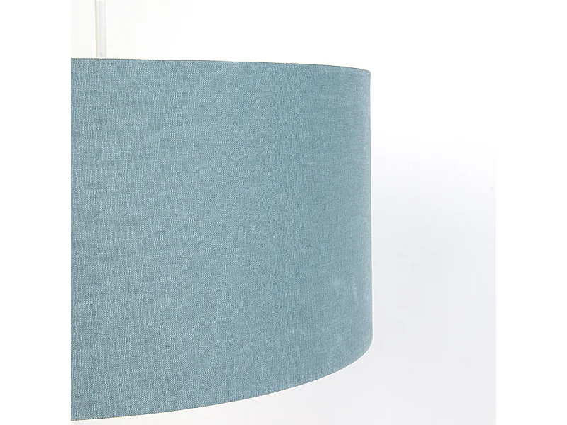 Suspension blanche avec abat-jour bleu 50 cm - Combi 1