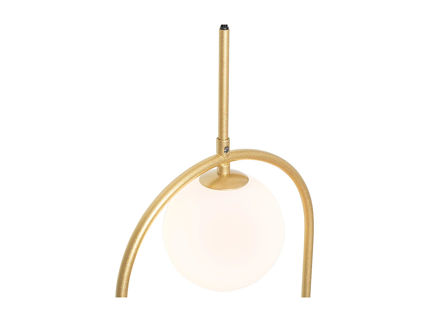 Suspension Art déco dorée avec verre blanc - Isabella