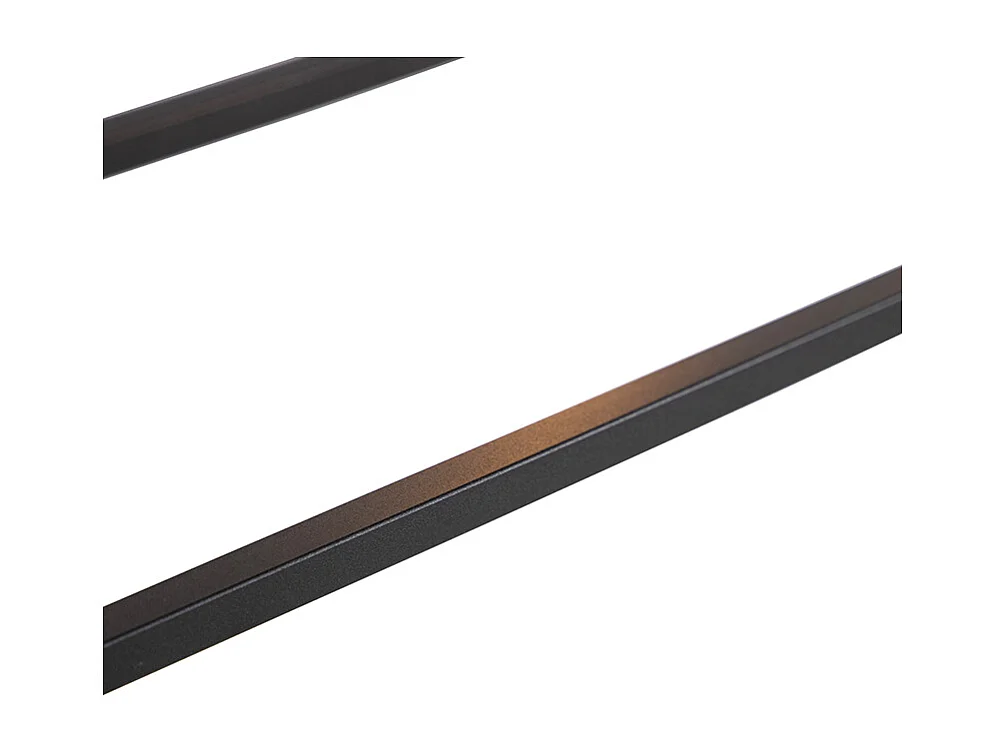 Lampe suspension rectangulaire moderne noire 5 lumières - Cage