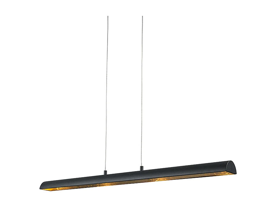 Suspension noire avec intérieur doré avec LED - Balo 4