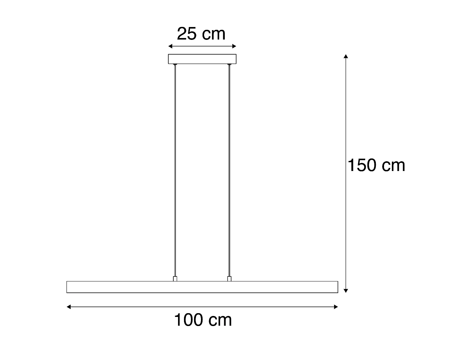 Suspension noire avec intérieur doré avec LED - Balo 4