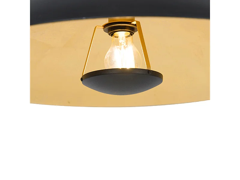 Suspension vintage noire avec or 60 cm - Emilienne