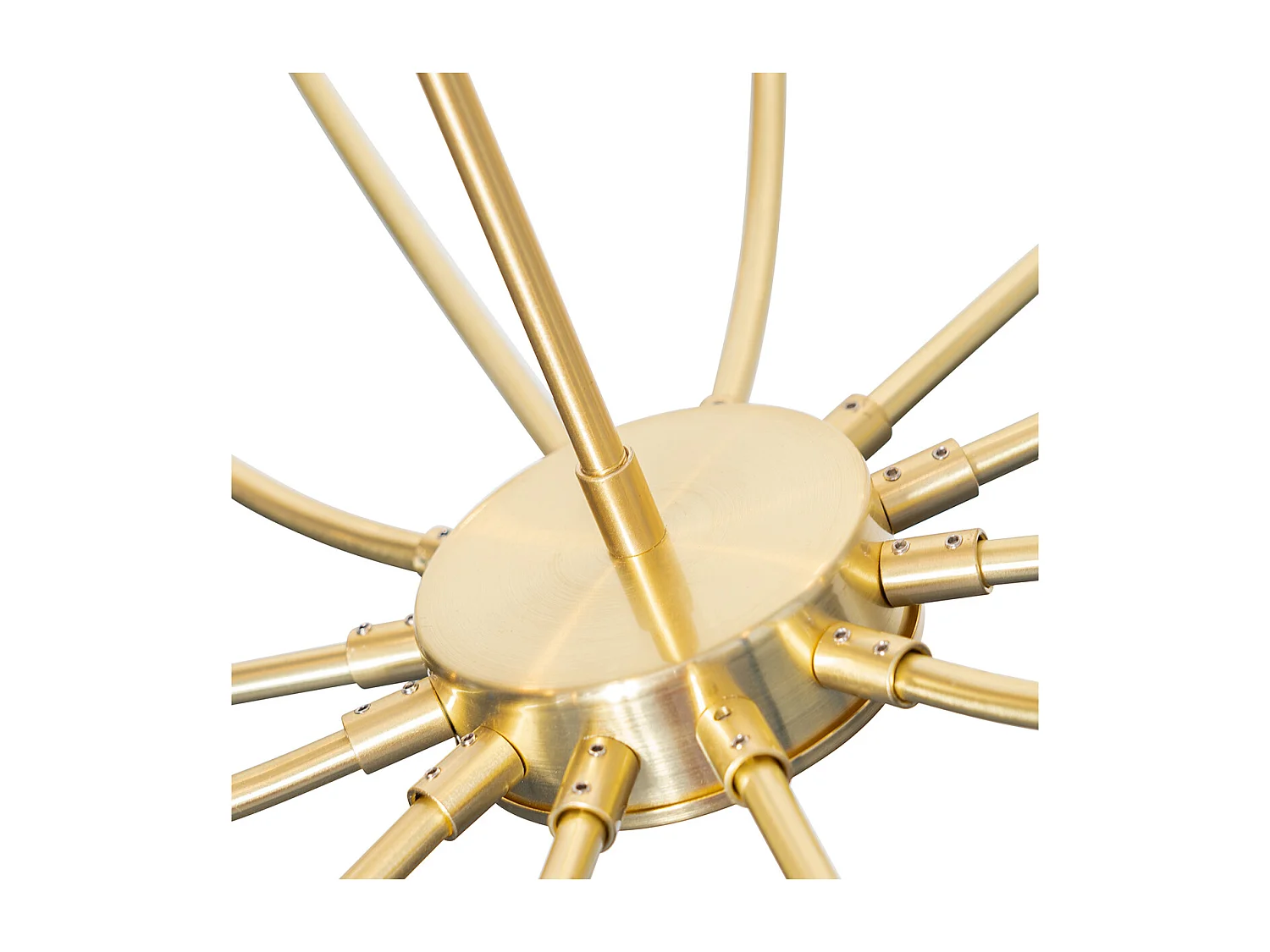 Suspension classique or avec verre 12 lumières - Elien