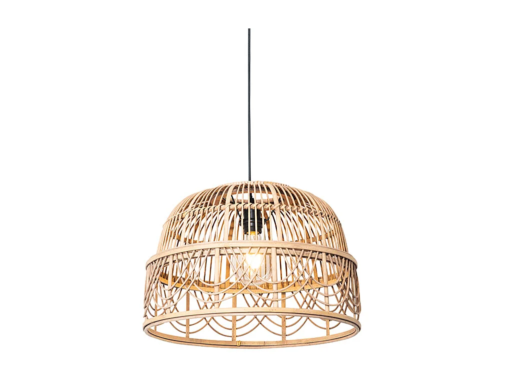 Suspension orientale en rotin 49 cm - Michelle