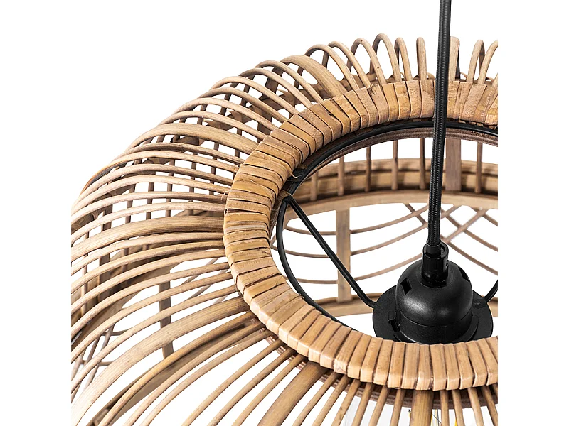 Suspension orientale en rotin 49 cm - Michelle