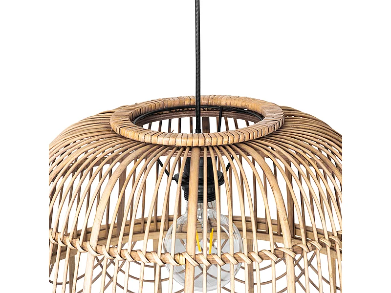 Suspension orientale en rotin 49 cm - Michelle