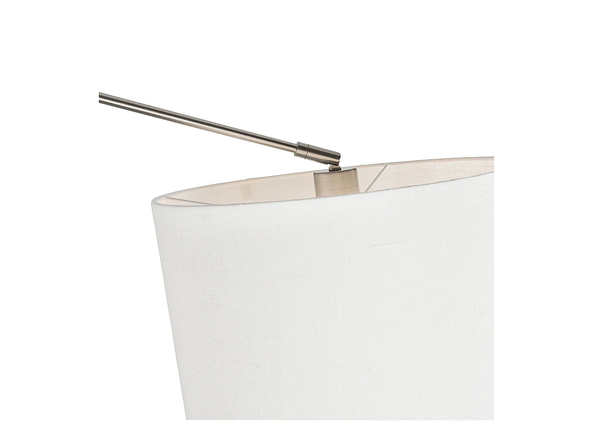 Lampe à suspension acier avec abat-jour 35 cm blanc réglable - Blitz II