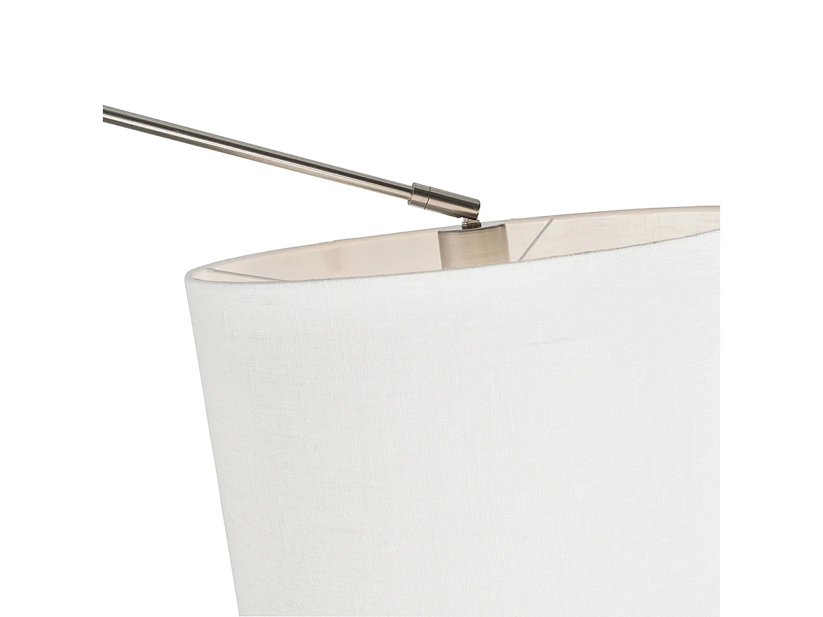 Lampe à suspension acier avec abat-jour 35 cm blanc réglable - Blitz II