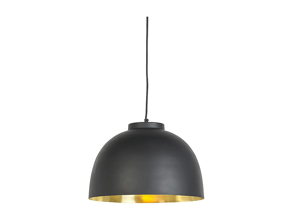 Suspension noire avec intérieur en laiton 40 cm - Hoodi