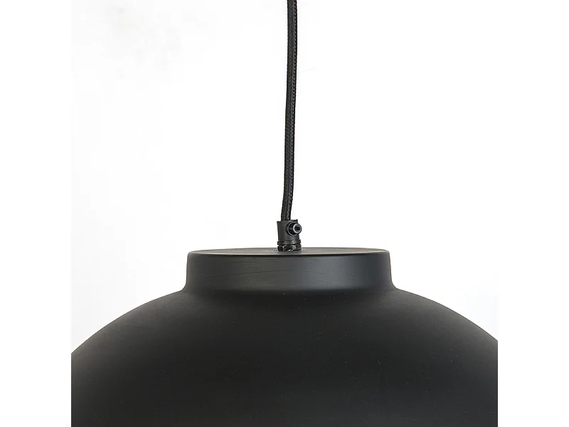 Suspension noire avec intérieur en laiton 40 cm - Hoodi