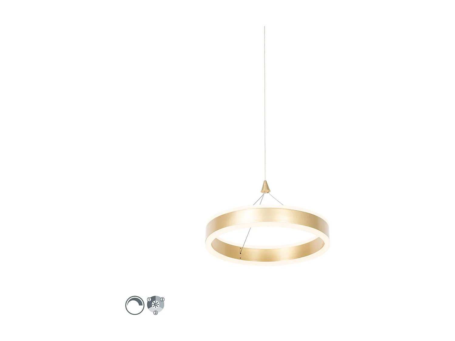 Suspension laiton 30 cm avec LED dimmable en 3 étapes - Lyani