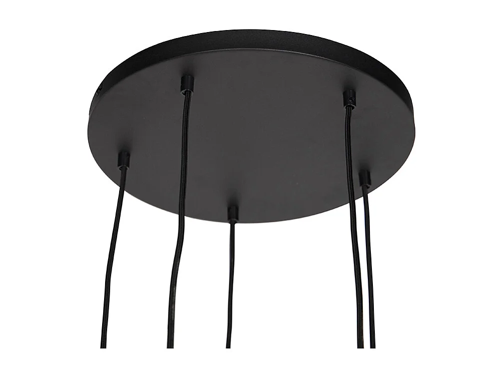 Suspension moderne noire 35 cm 5 lumières - Facil