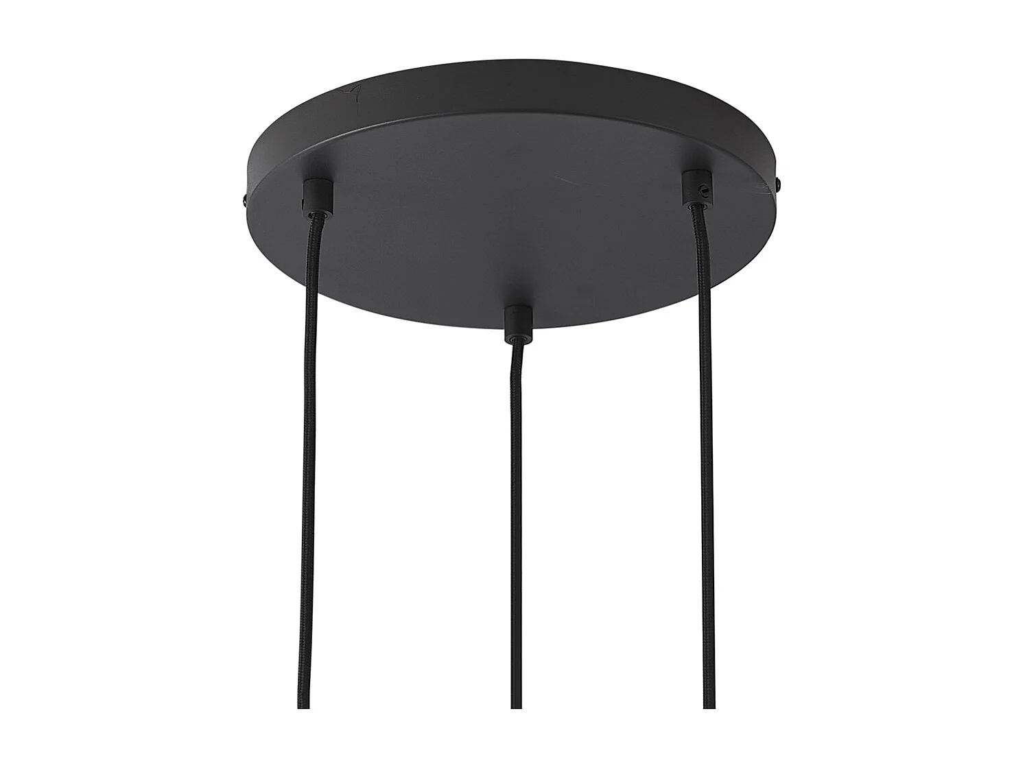 Suspension Art Déco Noire avec Verre Fumé 3 Lumières - Wallace