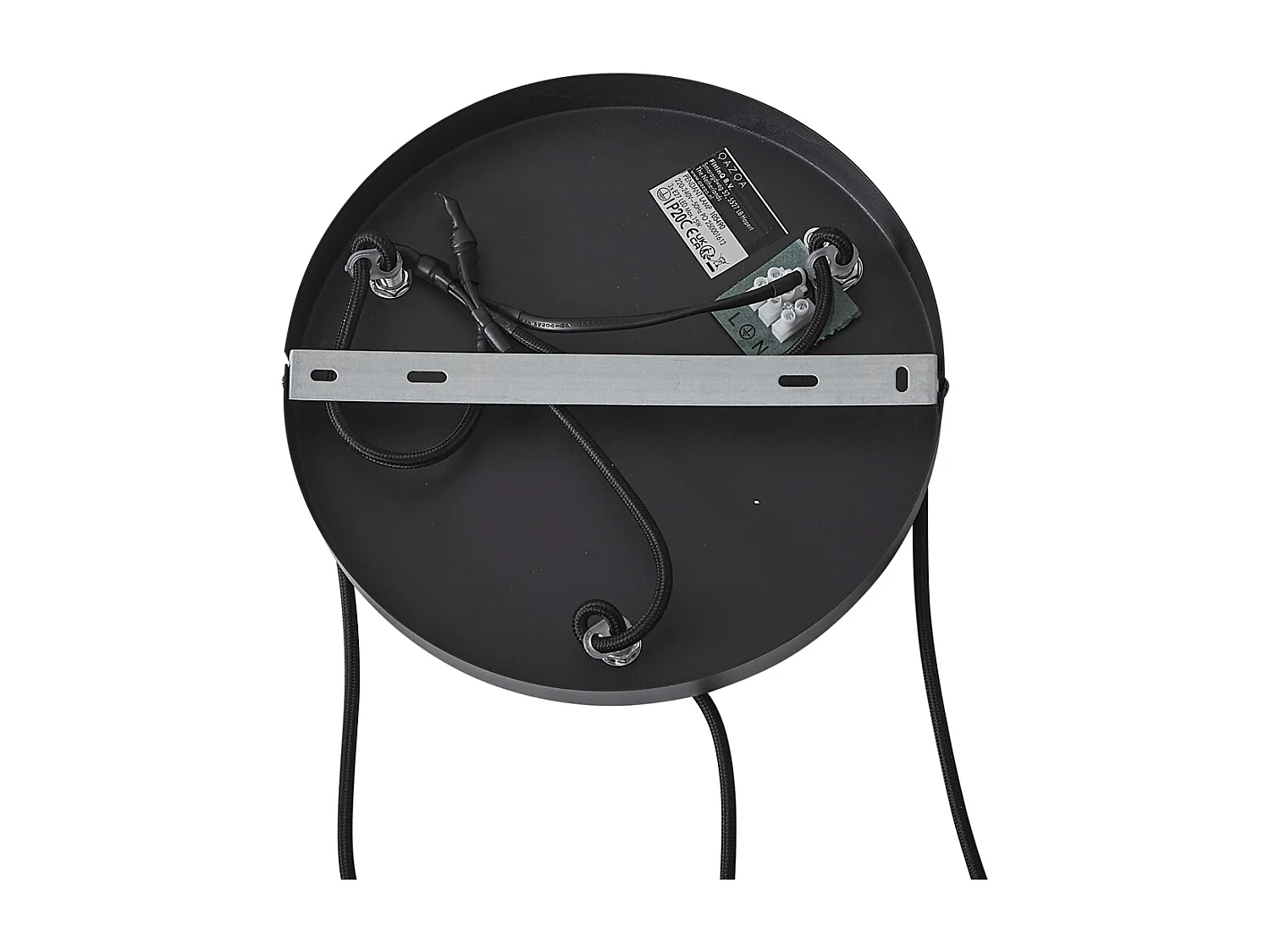 Suspension Art Déco Noire avec Verre Fumé 3 Lumières - Wallace