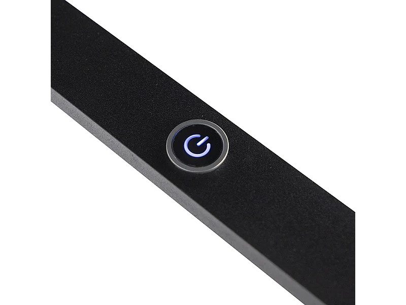 Lampe suspendue design noire avec LED et variateur tactile - Platine