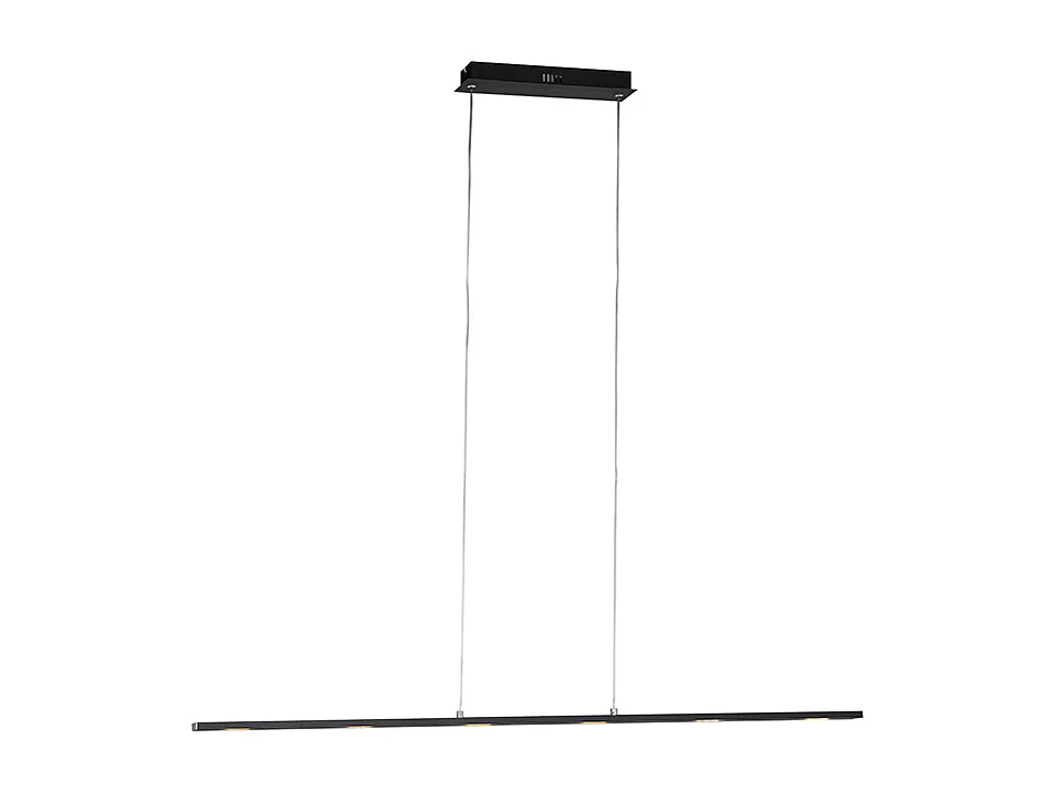 Lampe suspendue design noire avec LED et variateur tactile - Platine