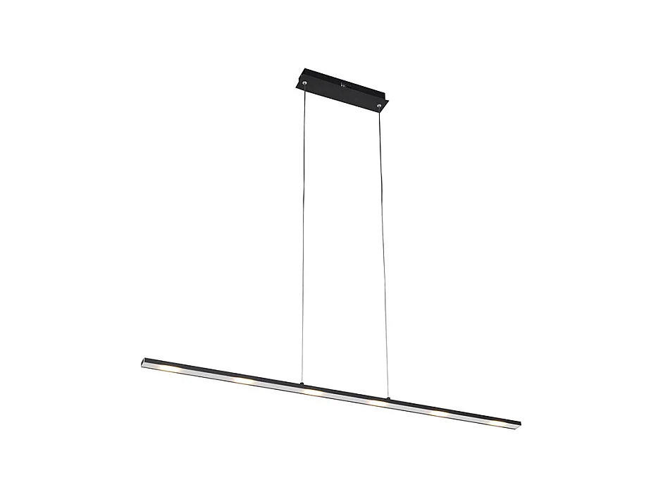 Lampe suspendue design noire avec LED et variateur tactile - Platine