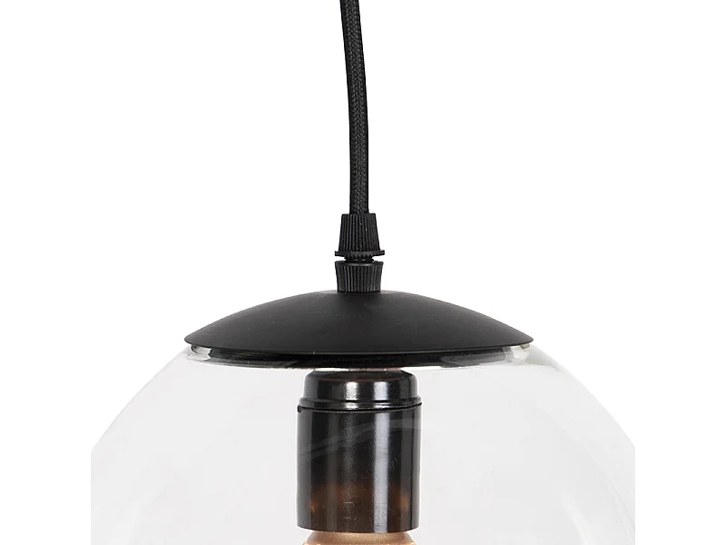 Suspension moderne transparente 20 cm - Pallon