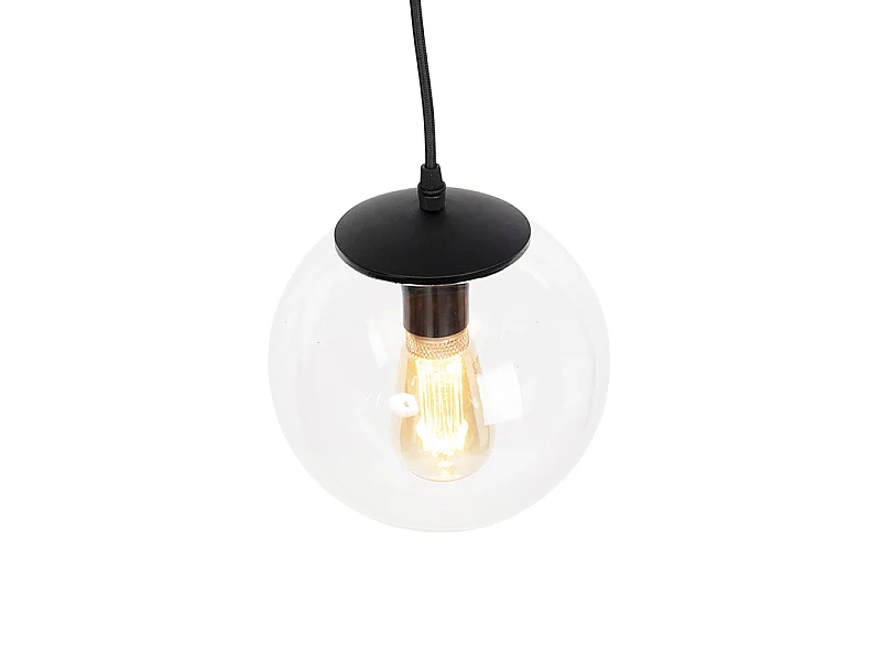 Suspension moderne transparente 20 cm - Pallon