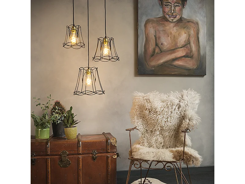 Suspension rétro noire 30 cm - Granny Frame