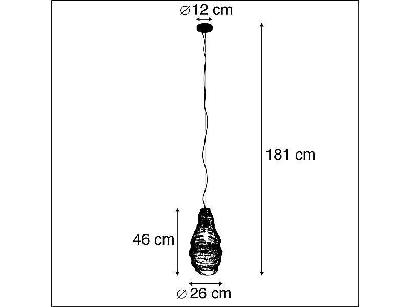 Suspension orientale doré - Nidum Rombo