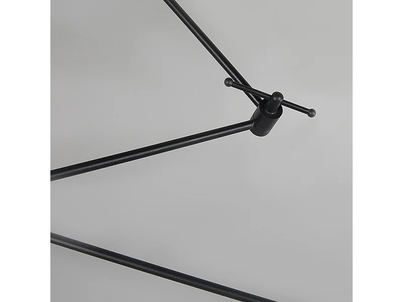 Suspension noire avec abat-jour 35 cm vert réglable 2 lumières - Blitz