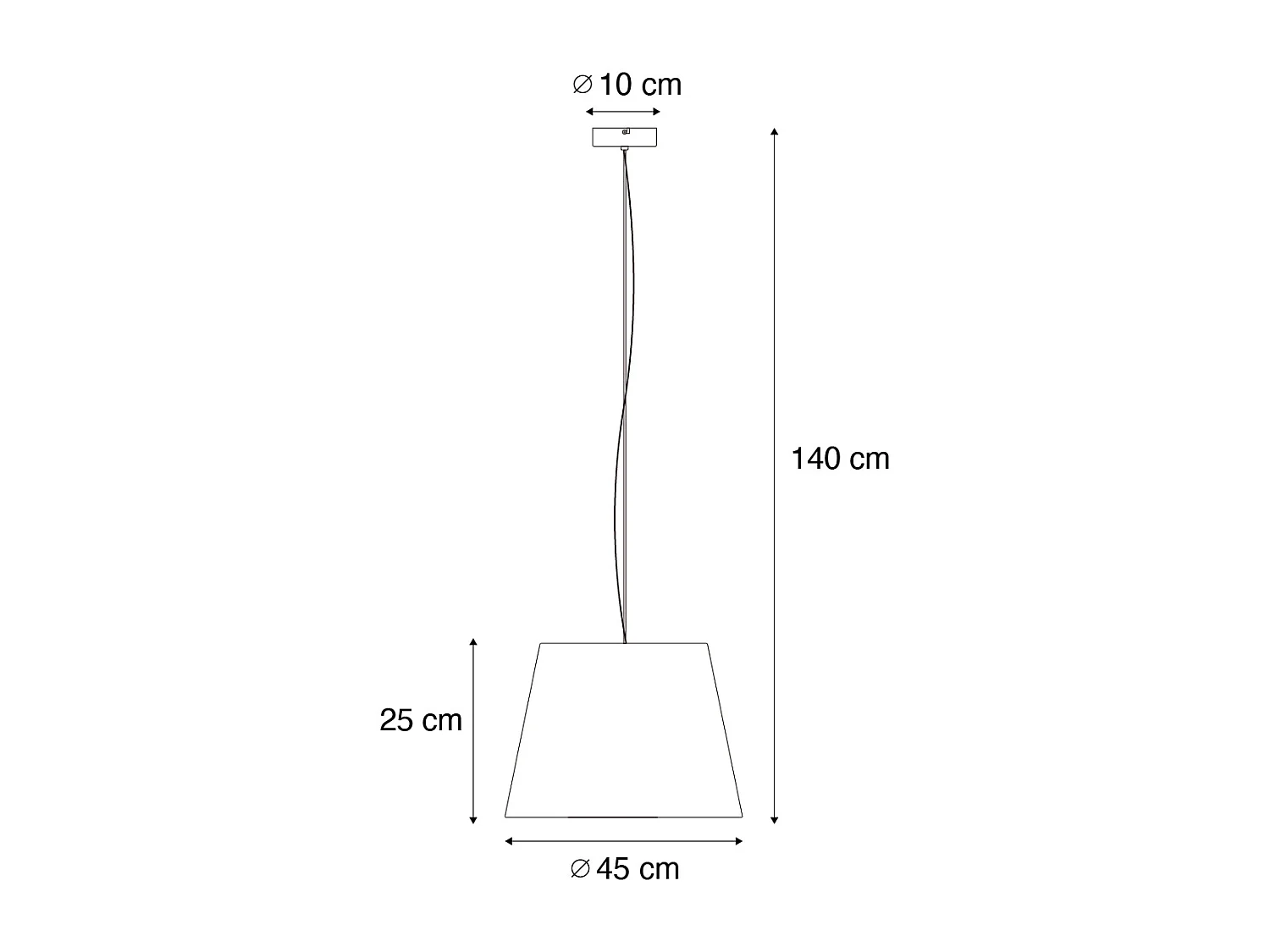 Suspension moderne en acier avec abat-jour 45 cm taupe - Cappo 1