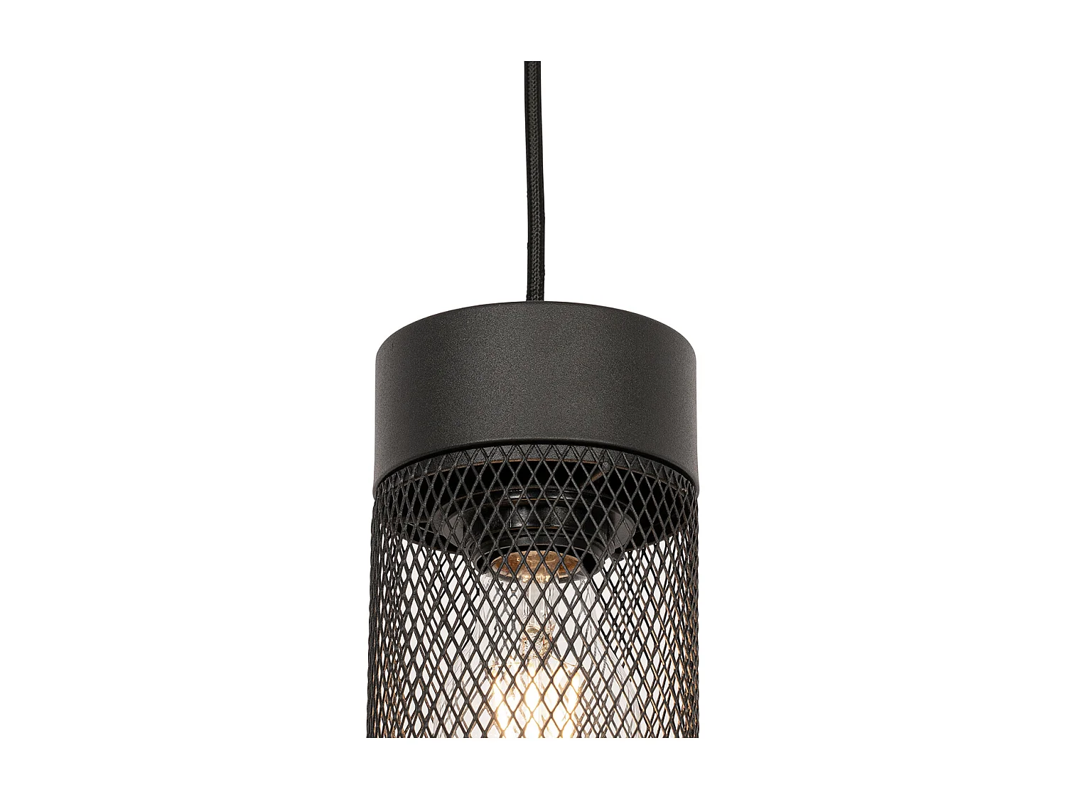 Lampe à suspension industrielle noire - Jim