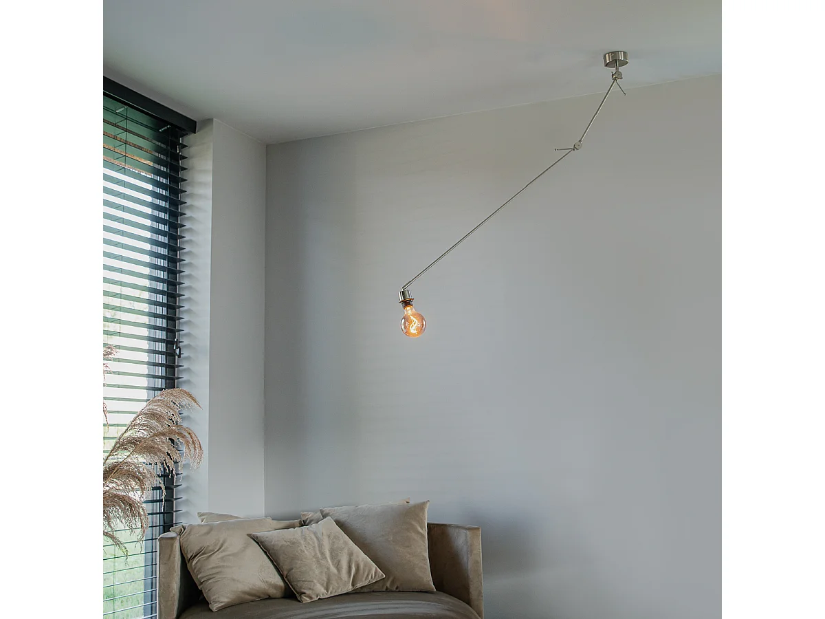 Lampe à suspension en acier sans abat-jour réglable - Blitz I
