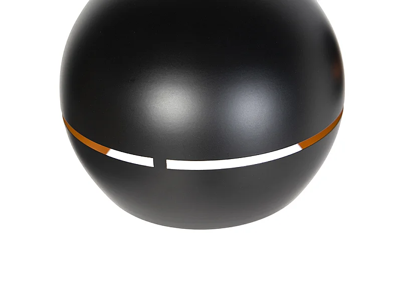 Suspension design noire avec intérieur doré 3 lumières - Buell