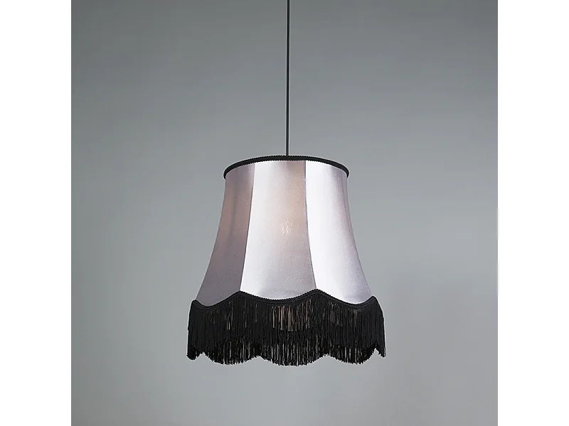 Lampe à suspension rétro noir avec gris 45 cm - Granny