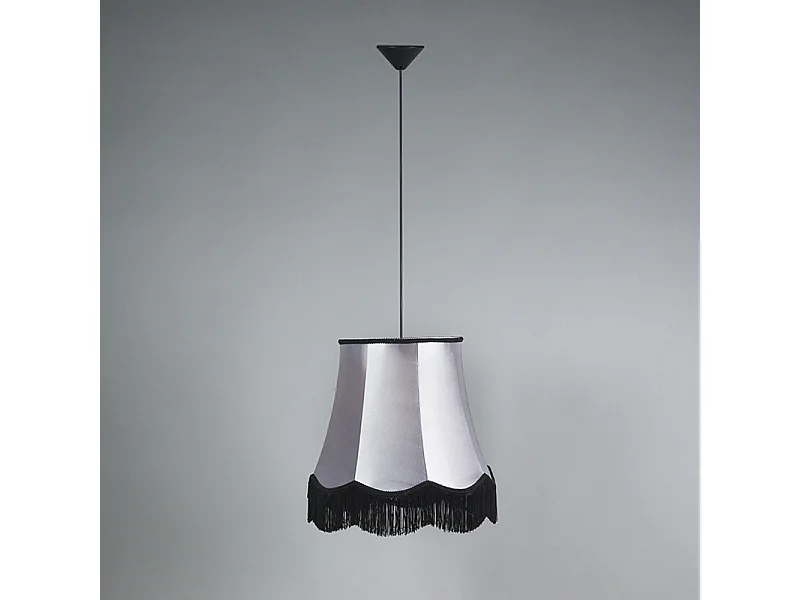 Lampe à suspension rétro noir avec gris 45 cm - Granny