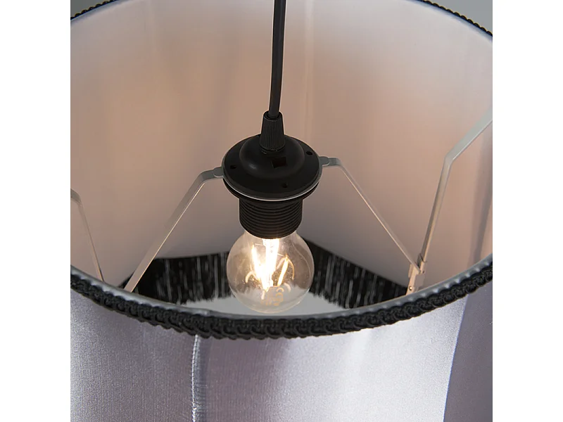 Suspension rétro noire avec gris 45 cm - Granny