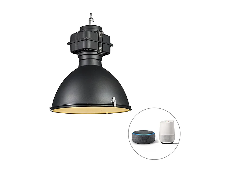 Suspension industrielle intelligente noire 53 cm avec A60 Wifi - Sicko