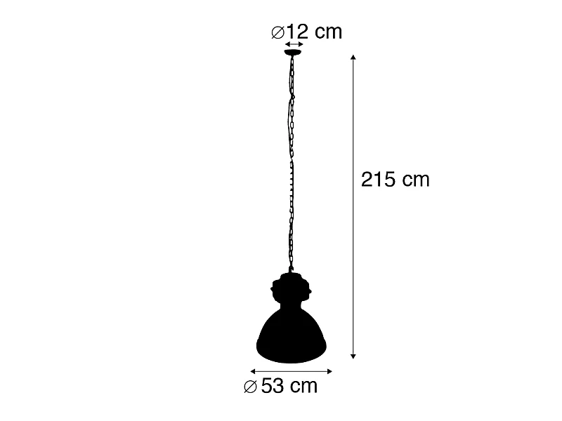 Suspension industrielle intelligente noire 53 cm avec A60 Wifi - Sicko
