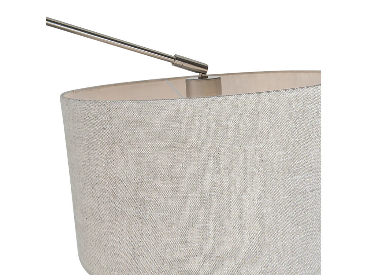 Lampe à suspension acier avec abat-jour 35 cm gris clair réglable - Blitz II