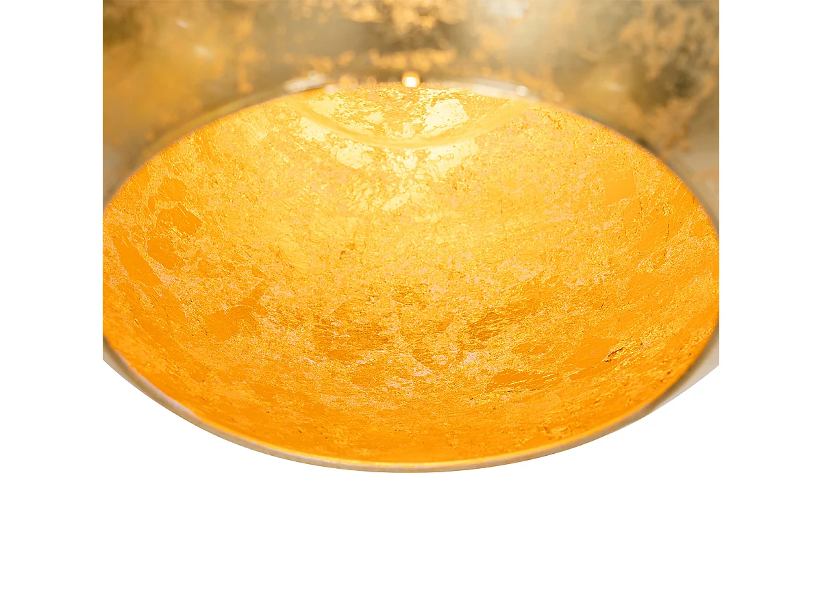 Lampe à suspension design noire verre doré 7 lumières - Bert