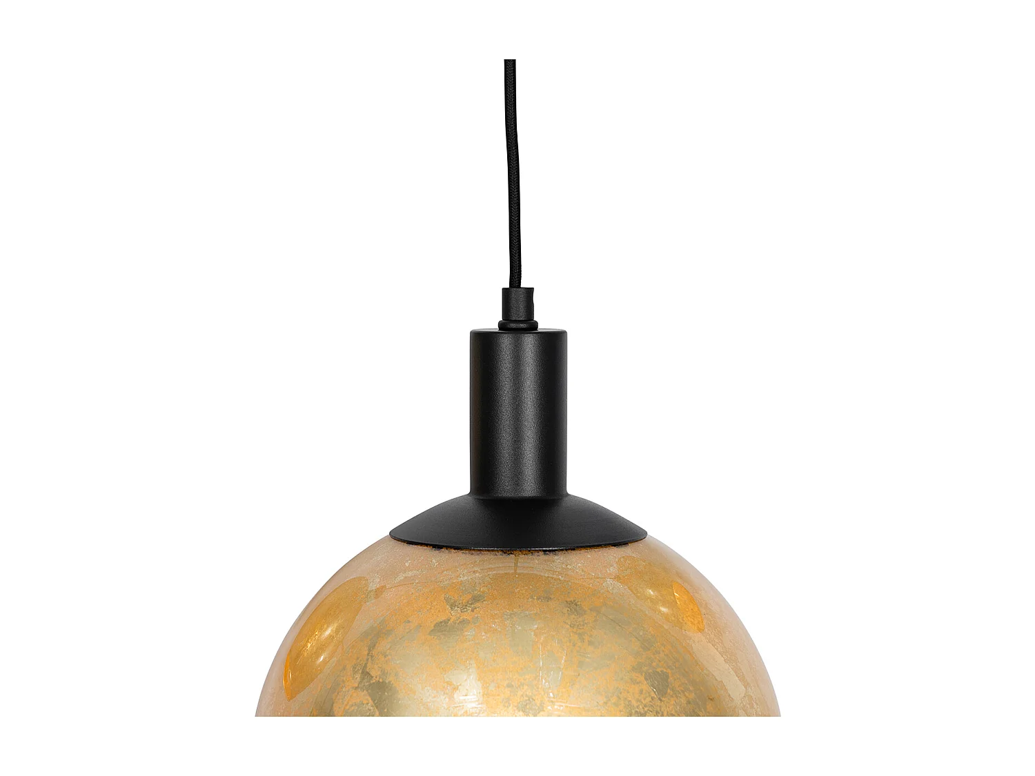 Lampe à suspension design noire verre doré 7 lumières - Bert