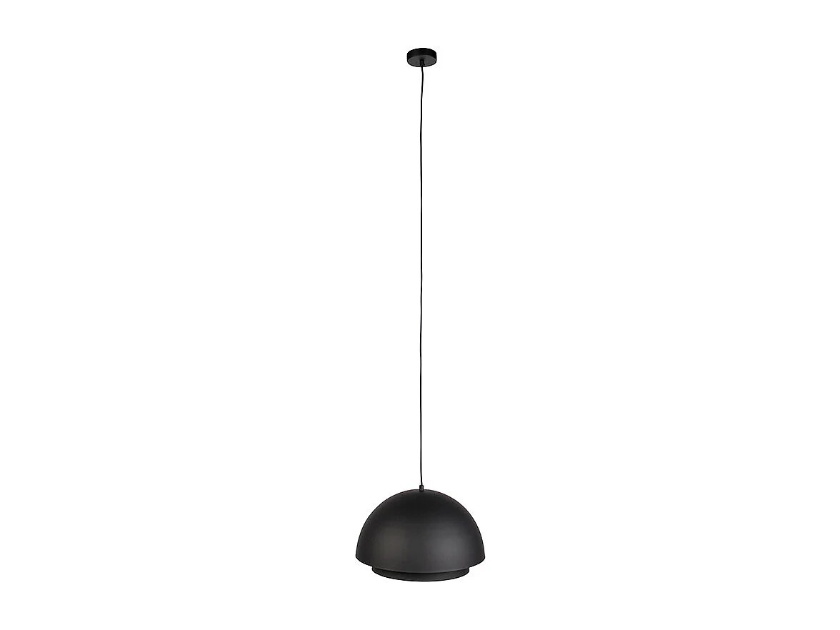Lampe à suspension scandinave noire avec de l'or 2 couches - Claudius