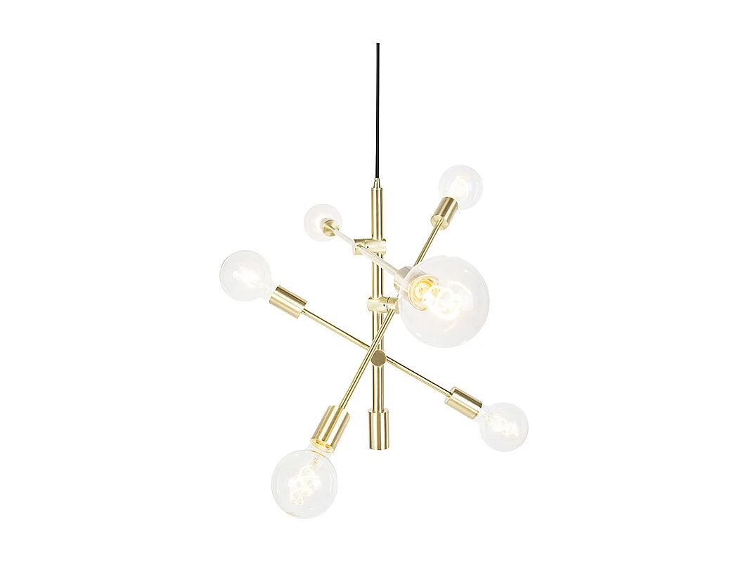 Suspension Art Déco en laiton 6 lumières - Sydney