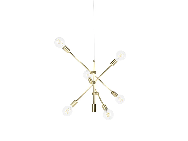 Suspension Art Déco en laiton 6 lumières - Sydney