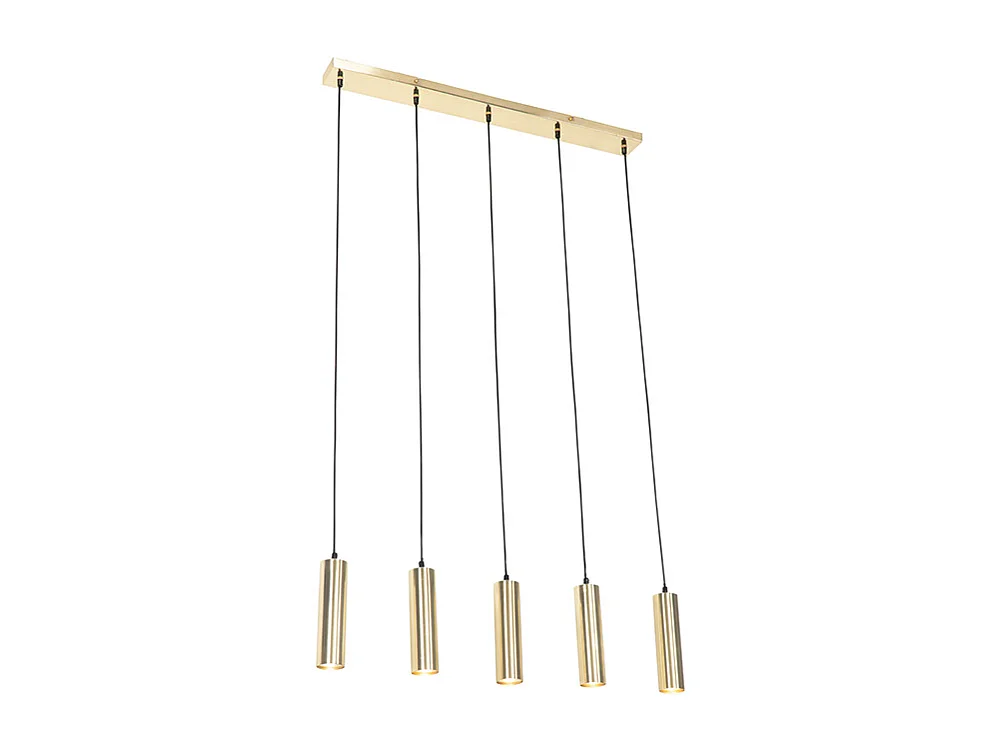 Suspension moderne en laiton 5 lumières - Jeana
