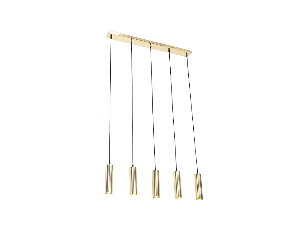 Suspension moderne en laiton 5 lumières - Jeana